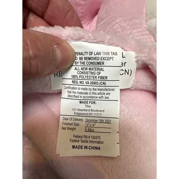 Hopping Bunny Embossed Fleece Decorative Baby Throw 30"x40" with Matching Bunny - Picture 2 of 4